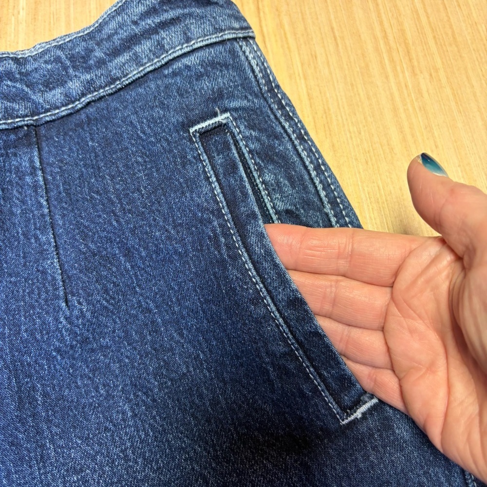 Kancan Sparrow High Rise Holly Flare Jeans Womens 7/27 Blue Denim Stretch - Picture 3 of 11